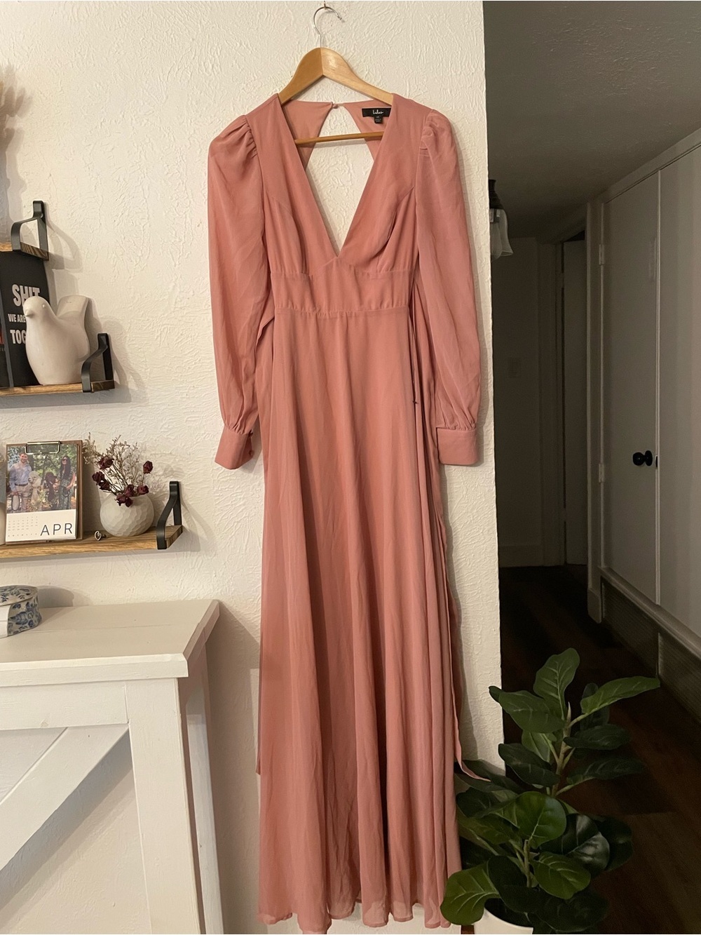 Lulus Talk About Divine Blush
Long Sleeve Backless Maxi Dress Pink Size XS - Picture 2 of 8